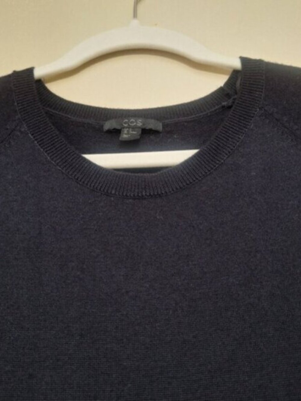 COSS Merino Wool Black Knit Midi Sweater Dress Long Sleeve  Sz Medium - Picture 6 of 10